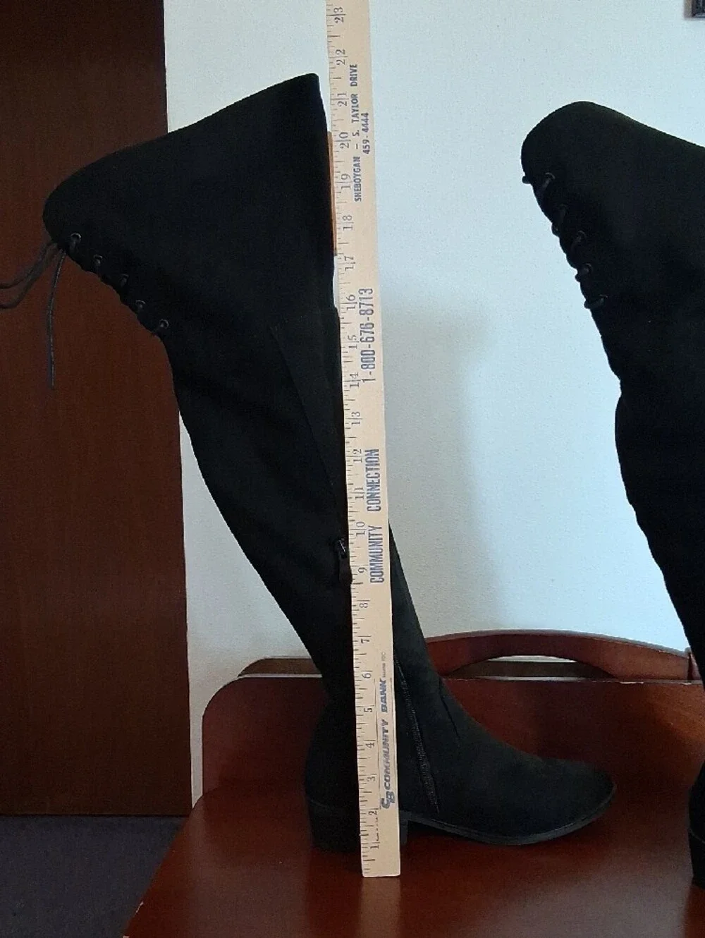 GUC Size 7 Black Over-the-Knee Boots